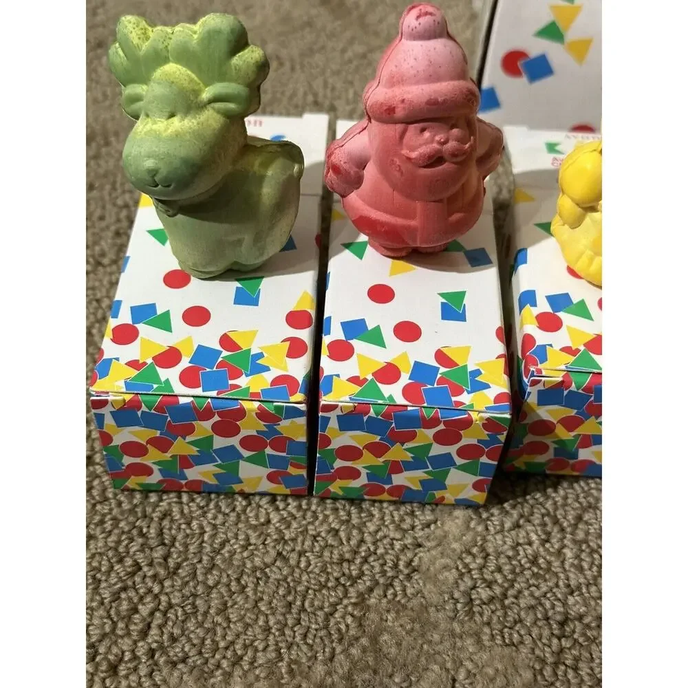set of 6 avon soap rainbow set disney Dwarf‎ Mrs Clauss Santa Rudolph + Airplane